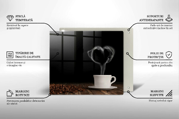 Tábua protetora Coração de xícara de café