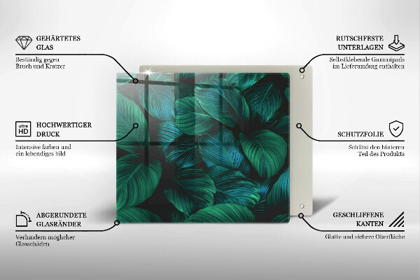 Protetor placa indução Folhas da selva