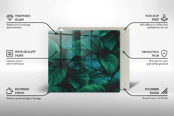 Protetor placa indução Folhas da selva