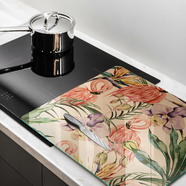 Protetor placa indução Ilustração de flamingos