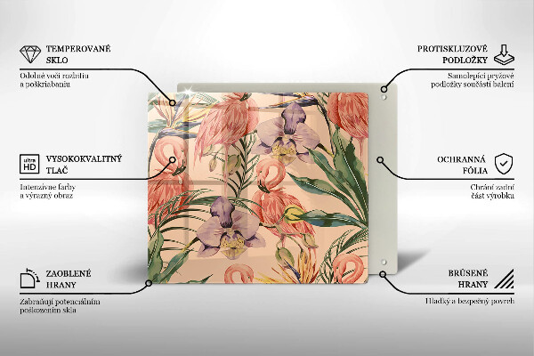 Protetor placa indução Ilustração de flamingos