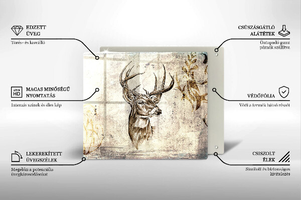 Protetor placa de indução Ilustração de animal veado