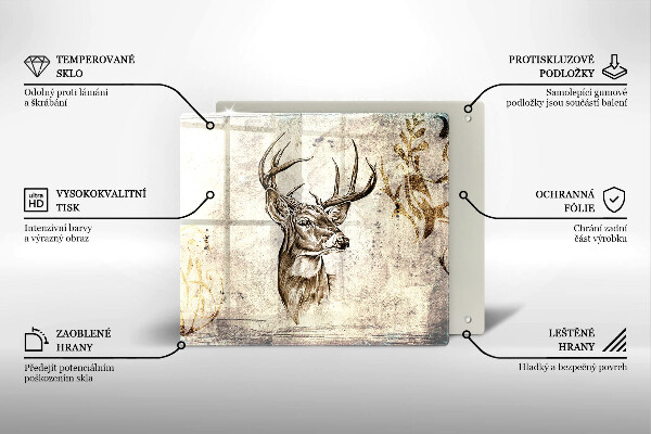 Protetor placa de indução Ilustração de animal veado