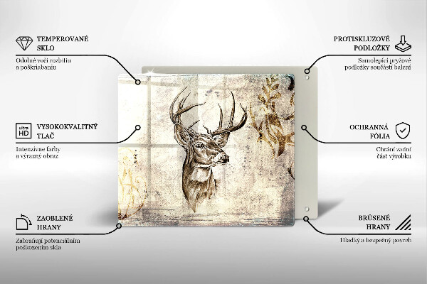 Protetor placa de indução Ilustração de animal veado