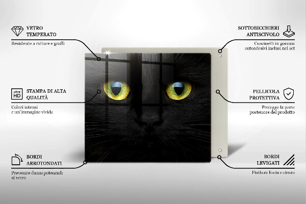 Protetor placa indução Olhos de gato de animais