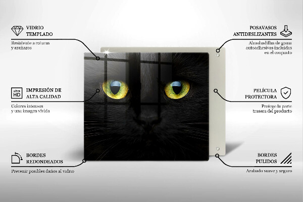Protetor placa indução Olhos de gato de animais