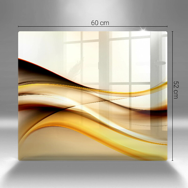 Protetor placa indução Linhas de fumaça abstratas