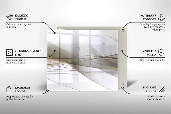 Protetor placa indução Design de linhas abstratas