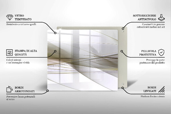 Protetor placa indução Design de linhas abstratas