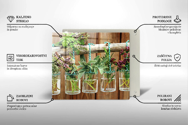 Tábua protetora Plantas de ervas vintage