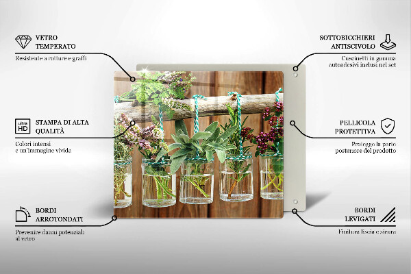 Tábua protetora Plantas de ervas vintage