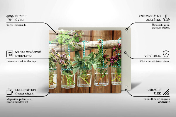 Tábua protetora Plantas de ervas vintage