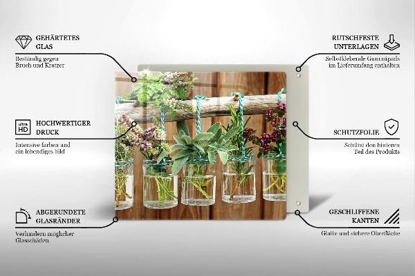 Tábua protetora Plantas de ervas vintage