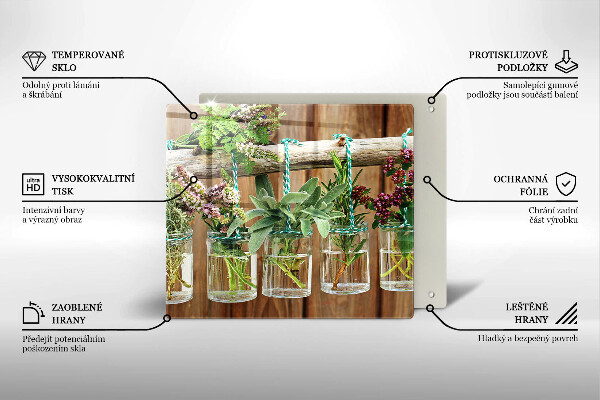 Tábua protetora Plantas de ervas vintage