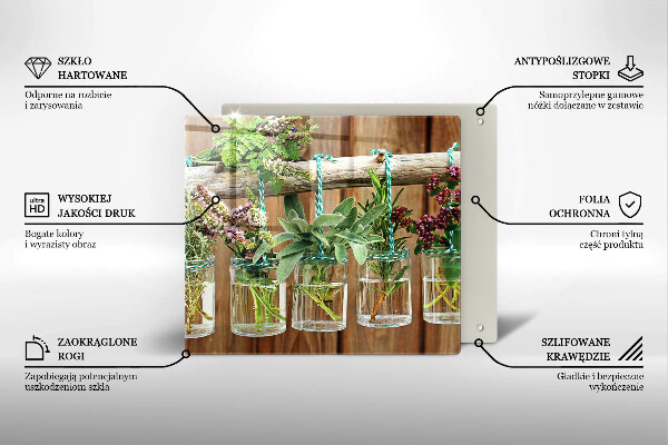 Tábua protetora Plantas de ervas vintage