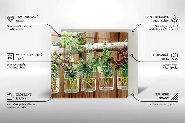 Tábua protetora Plantas de ervas vintage