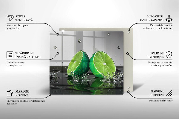 Protetor placa indução Limões suculentos e água