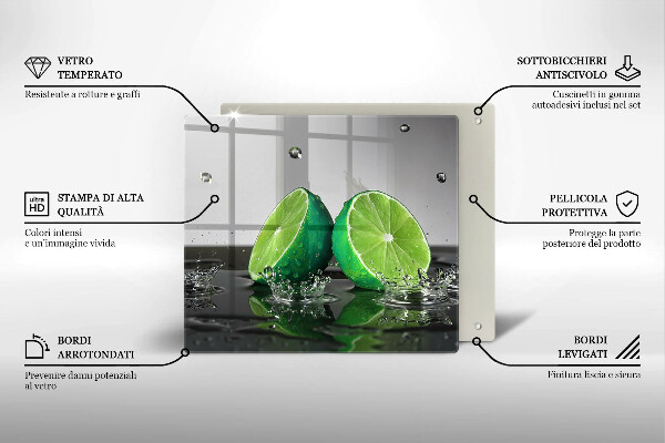 Protetor placa indução Limões suculentos e água