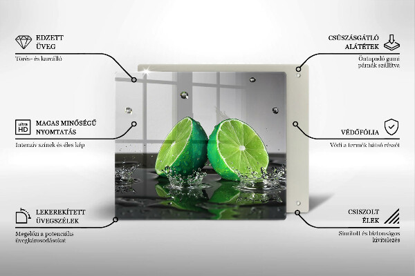 Protetor placa indução Limões suculentos e água