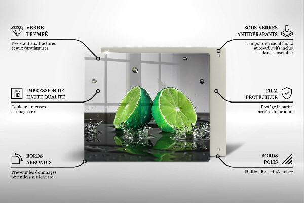 Protetor placa indução Limões suculentos e água