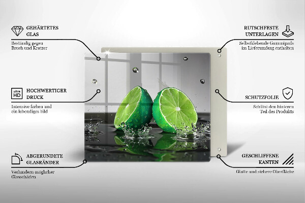 Protetor placa indução Limões suculentos e água