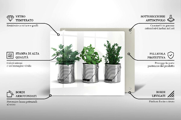 Protetor placa indução Vasos de ervas e plantas