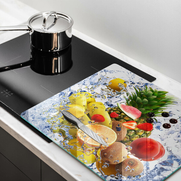 Protetor placa de indução Frutas suculentas e água