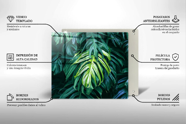 Protetor placa de indução Folhas de monstera selvagem
