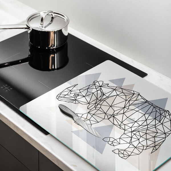 Protetor placa indução Rinoceronte de arte linear