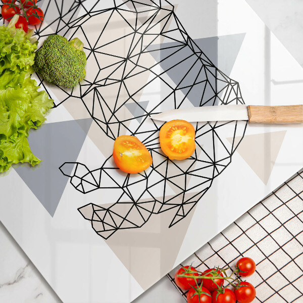 Protetor placa indução Rinoceronte de arte linear