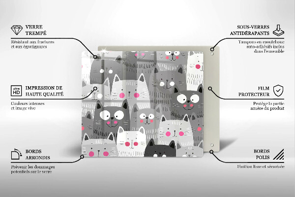 Protetor placa indução Ilustração de gato