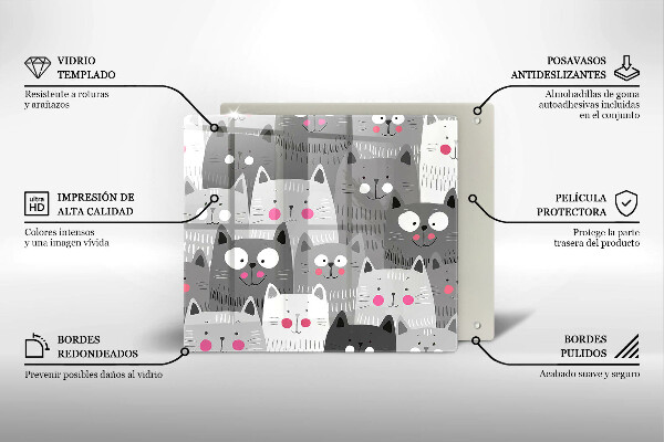 Protetor placa indução Ilustração de gato