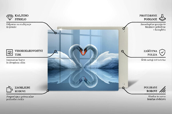 Protetor placa de indução Coração de dois cisnes