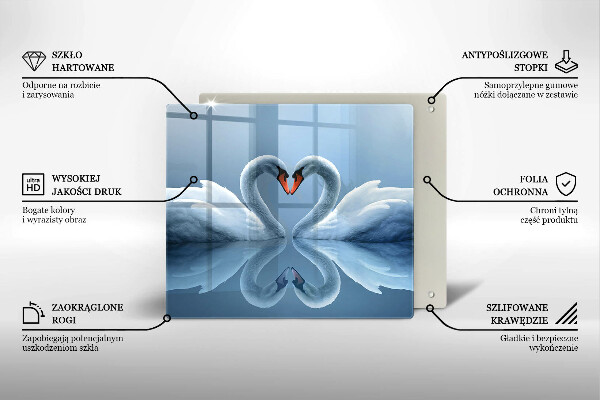 Protetor placa de indução Coração de dois cisnes