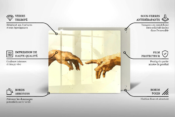 Tábua protetora Criação das mãos de Adão