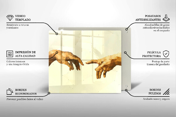 Tábua protetora Criação das mãos de Adão