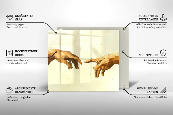 Tábua protetora Criação das mãos de Adão