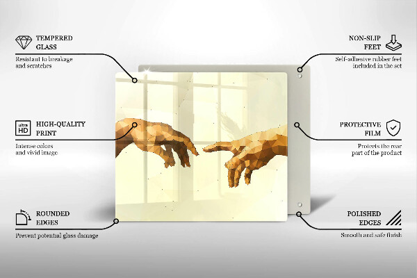 Tábua protetora Criação das mãos de Adão