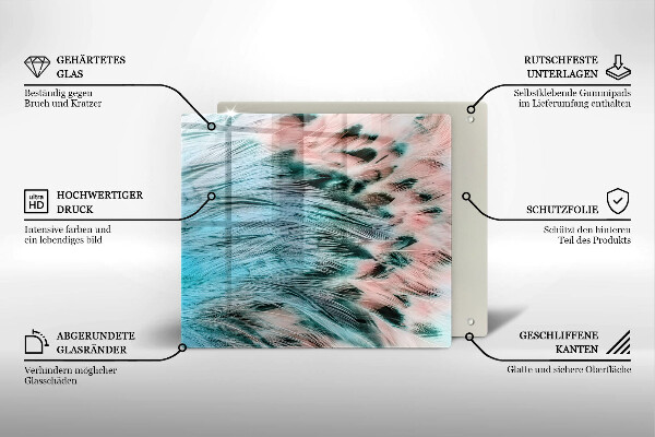 Tábua protetora penas de pássaros boho