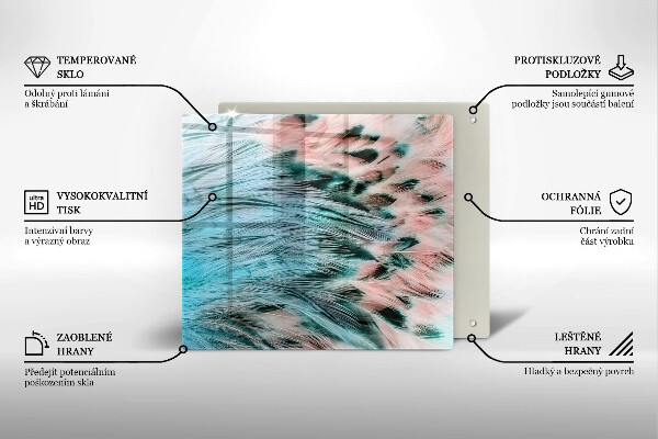 Tábua protetora penas de pássaros boho