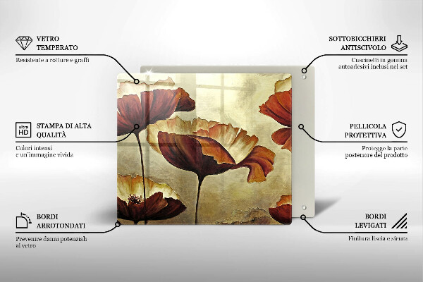 Tábua protetora Flores boho pintadas