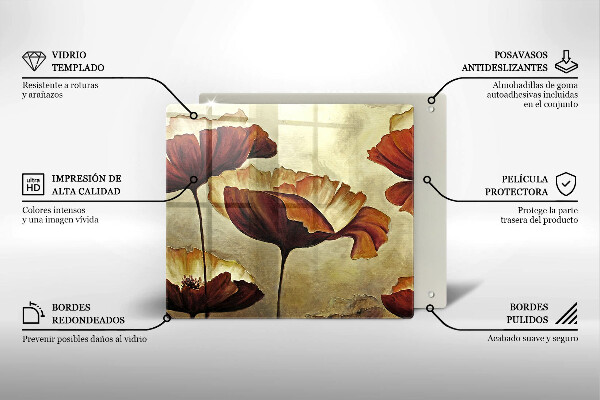 Tábua protetora Flores boho pintadas