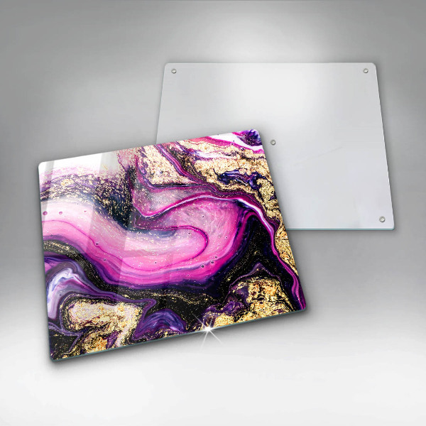 Protetor placa de indução Design abstrato dourado