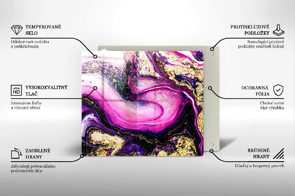 Protetor placa de indução Design abstrato dourado