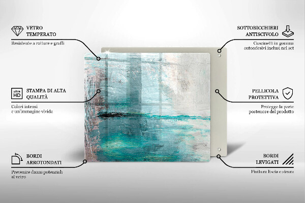 Protetor placa de indução Fundo de pintura abstrata