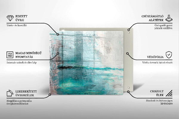 Protetor placa de indução Fundo de pintura abstrata