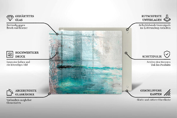 Protetor placa de indução Fundo de pintura abstrata