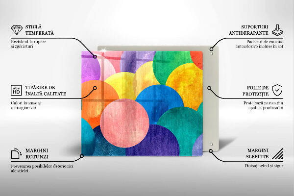 Protetor placa de indução Círculos coloridos