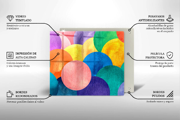 Protetor placa de indução Círculos coloridos