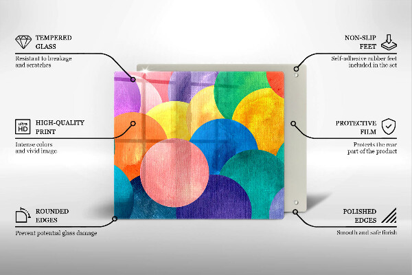 Protetor placa de indução Círculos coloridos